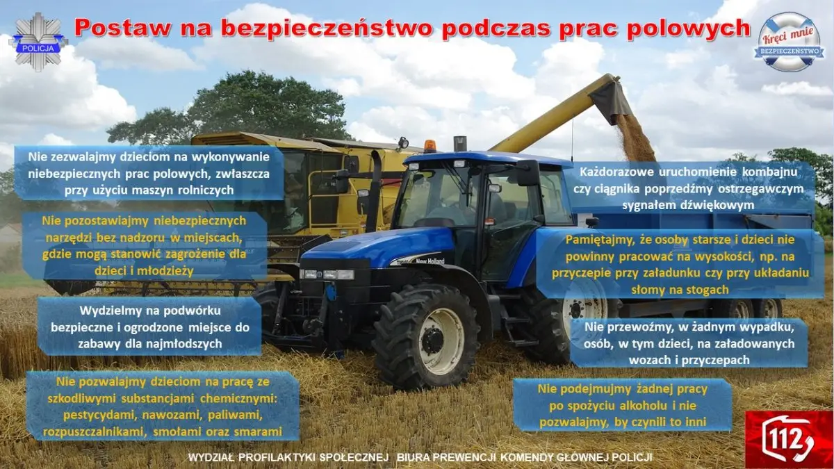 Zasady bezpieczeństwa w trakcie prac polowych