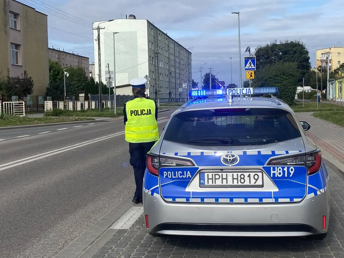 Kontrola oznakowania drogowego w rejonie szkół w Przasnyszu