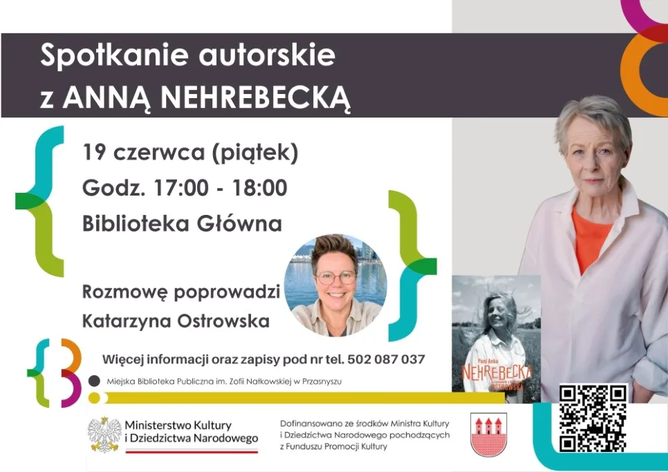 Zaproszenie na spotkanie autorskie z Anną Nehrebecką