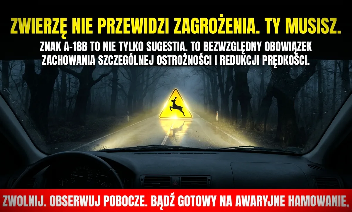 Uwaga na dzikie zwierzęta na drogach – Zmniejsz prędkość i bądź czujny